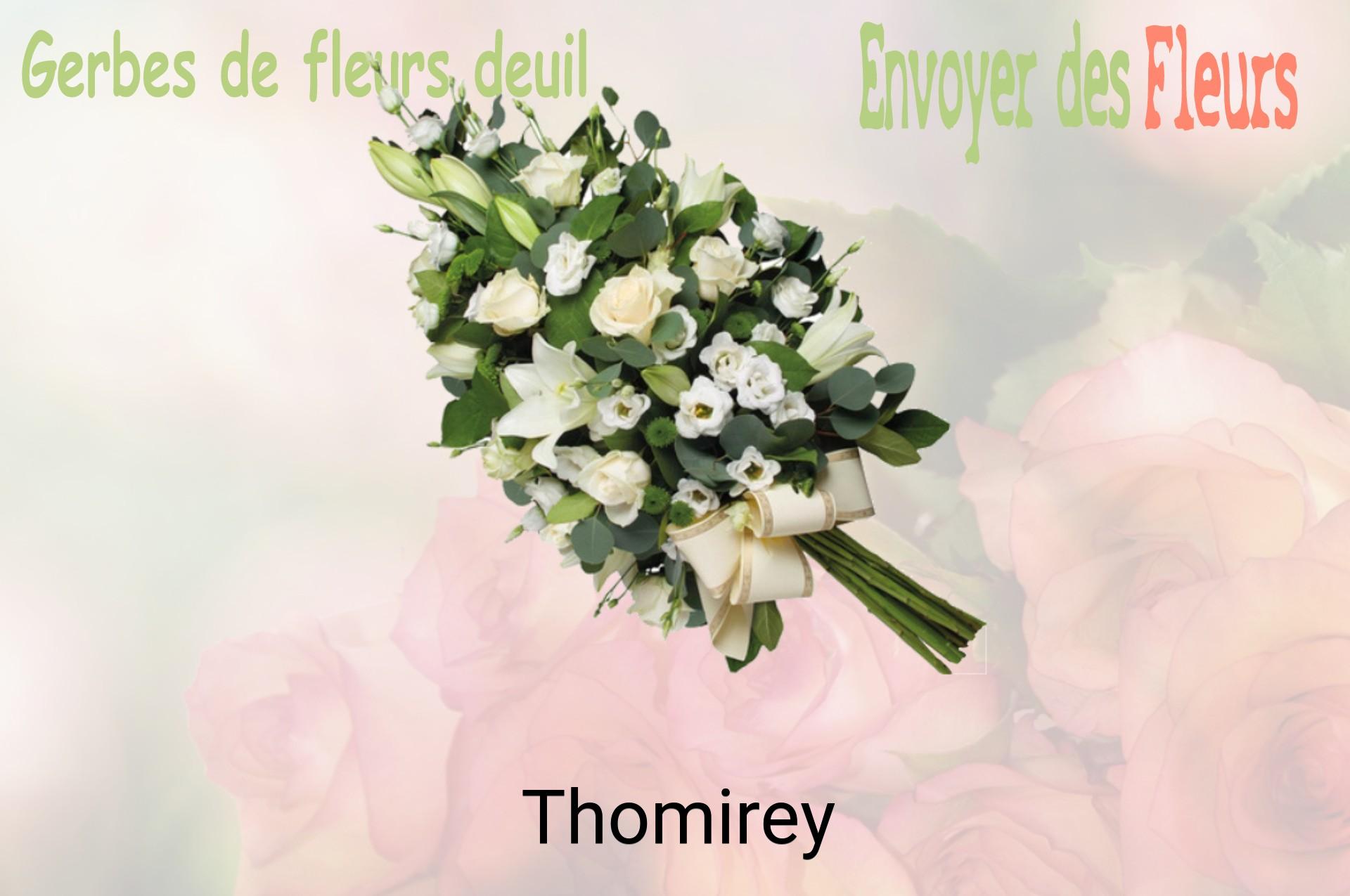 Gerbe de fleurs de deuil livrée à Thomirey